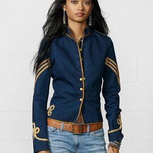 Denim Supply Ralph Lauren Military Navy Gold Trim